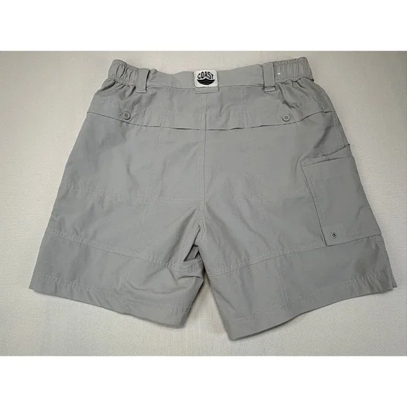 Coast Shore Men's Nylon Blend Gray Shorts Size Small Elastic Waist - Picture 10 of 16